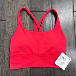 Lululemon NWT Energy Longline Bra *Medium Support, B–D Cups Red Glow